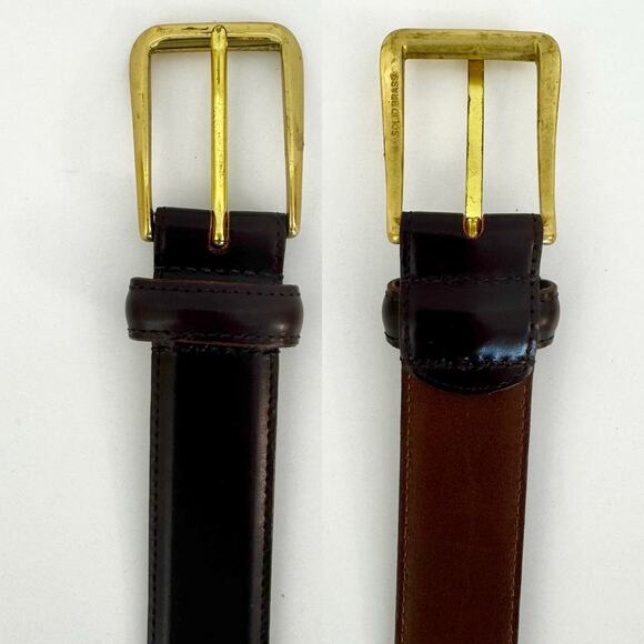 Coach Vintage Polished Cowhide Leather Belt Dark Brown Men’s 36" (90cm) 3931 - Picture 8 of 12